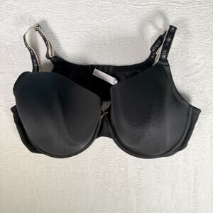 Cacique Black Lightly‎ Lined T-Shirt Full Coverage Wing Lined Bra 46DDD